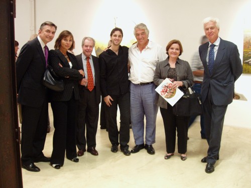 Embajador Yuri Korchagin y señora, Marcelo Colmbo Murúa y señora, Gabriel Grün, César Menegazzo Cané y Embajador Henk Soeters